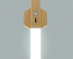 Smart Wooden LED Night Lamp with Touch and Induction Control