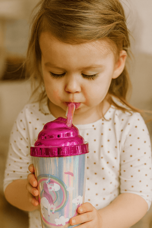 Unicorn Rainbow Cup with Straw